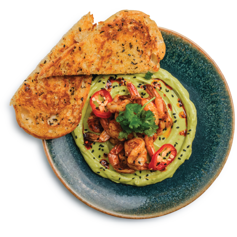 Fired Shrimp Avocado Crema