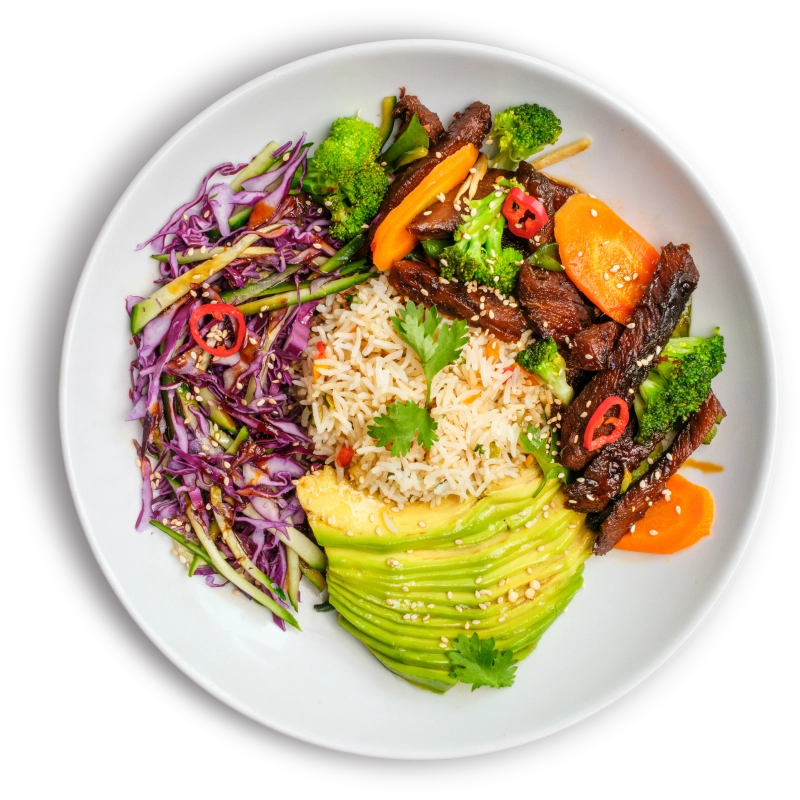 Asian Beef Stir Fry Bowl - Artcaffé Restaurant