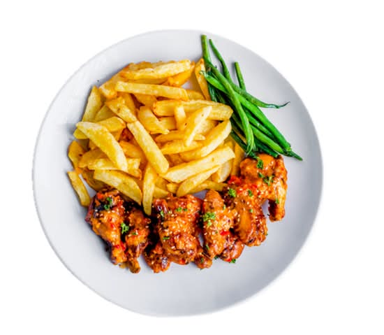 Chicken Wings & Rosemary Fries