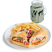 Fried Chicken Sandwich + S. Caramel Shake - Artcaffé Restaurant