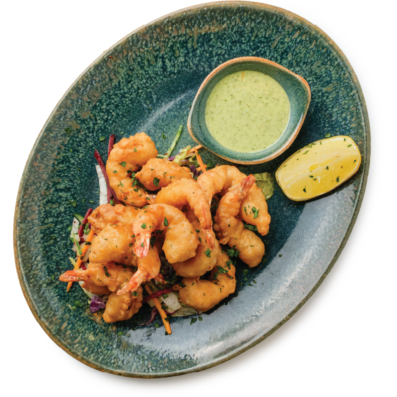 Golden Fried prawns