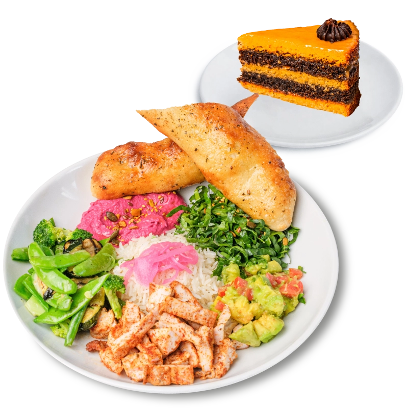 Green harvest bowl + Salted caramel