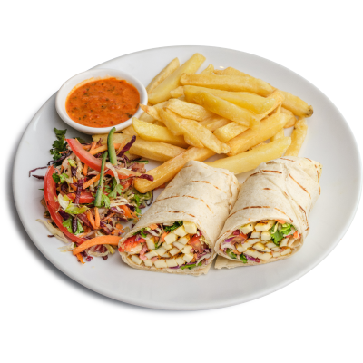 Spicy Halloumi Shawarma Wrap