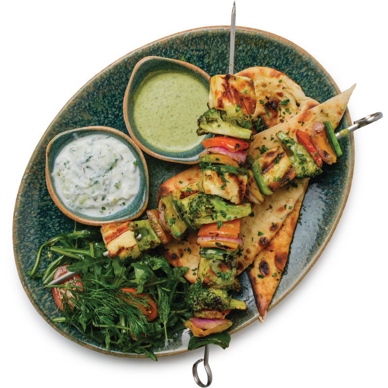 Halloumi Veg Skewers