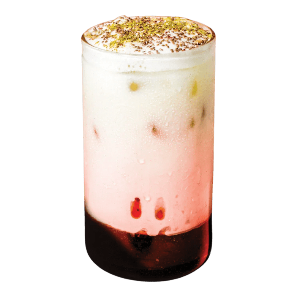 Iced Strawberry Matcha Milkshake - Artcaffé Restaurant
