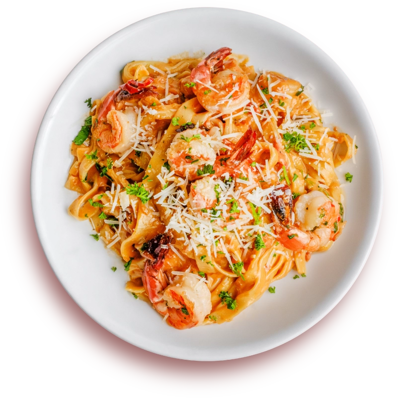 Prawns In Pink Sauce - Artcaffé Restaurant